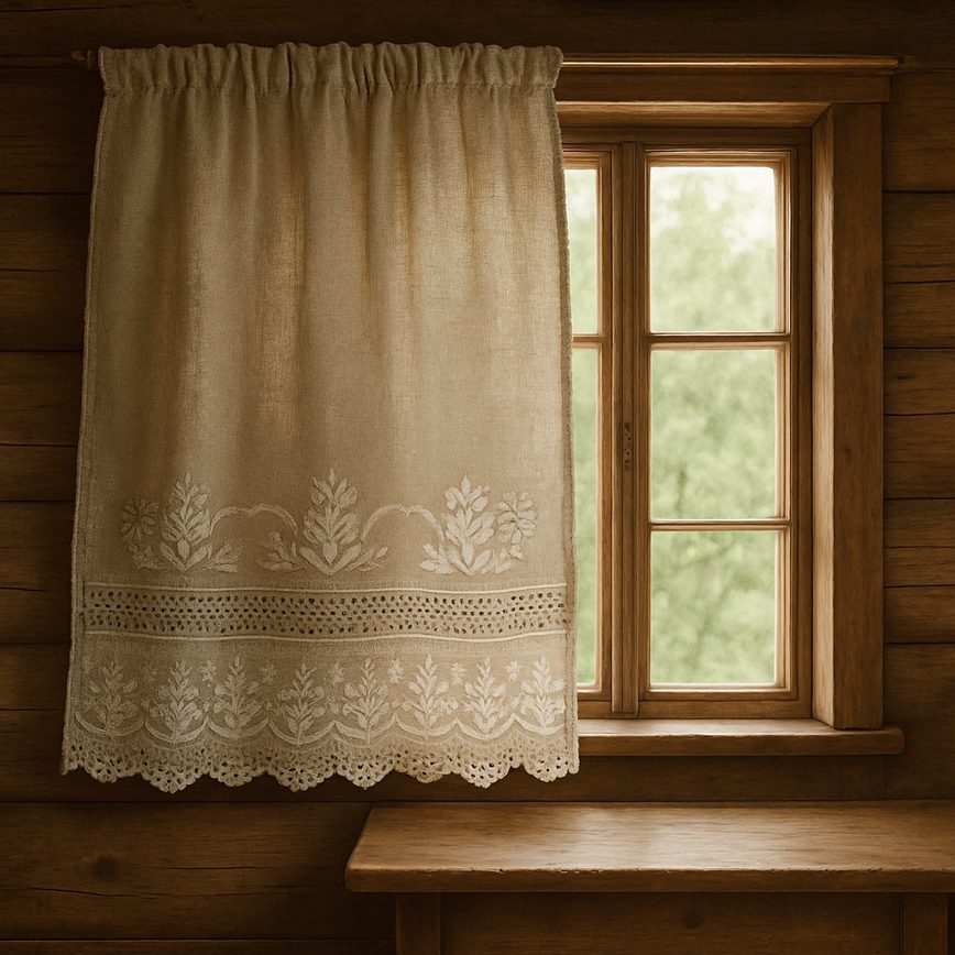Perdele în stil rustic