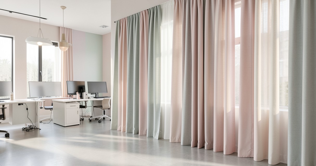 Draperii în spații de birouri moderne