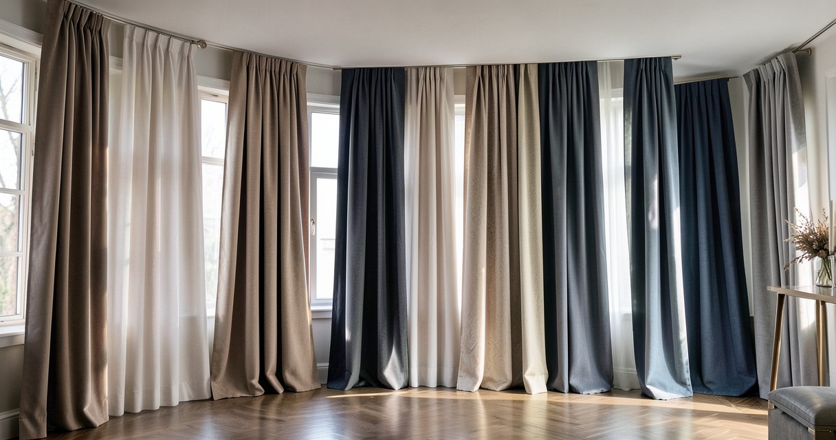 Draperii ca element de echilibru vizual — Stilul draperiilor